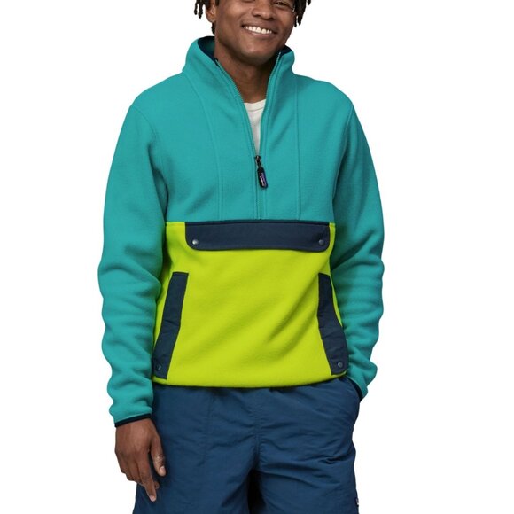 Patagonia Synchilla Anorak Jacket Phosphorus Green Unisex Fleece Pullover $149 - Picture 1 of 14